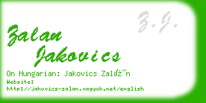 zalan jakovics business card